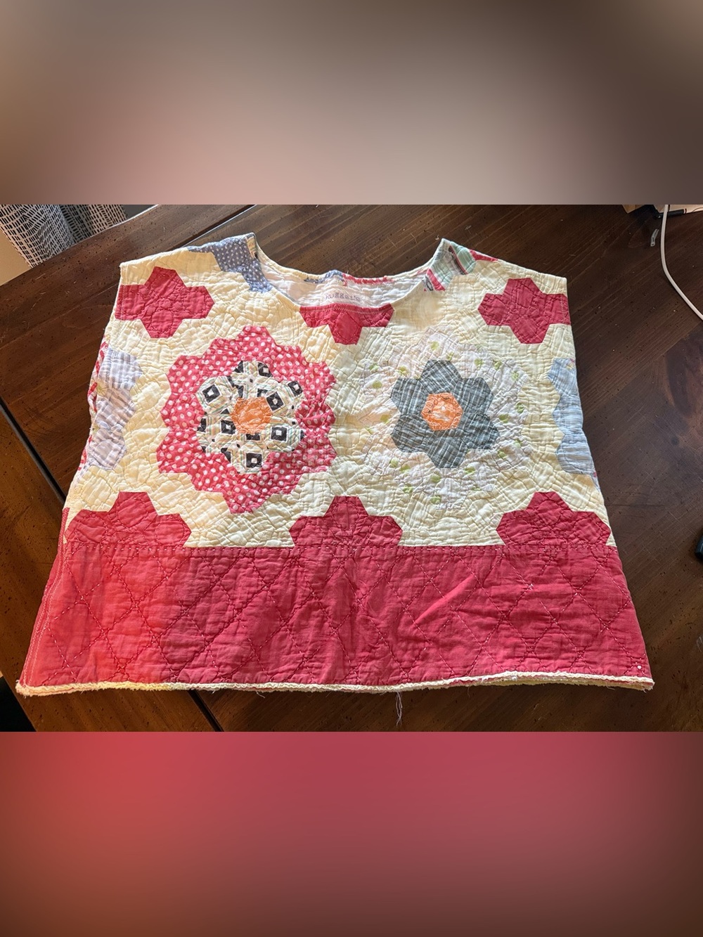 Boxy Floral Patchwork Quilted Crop Top